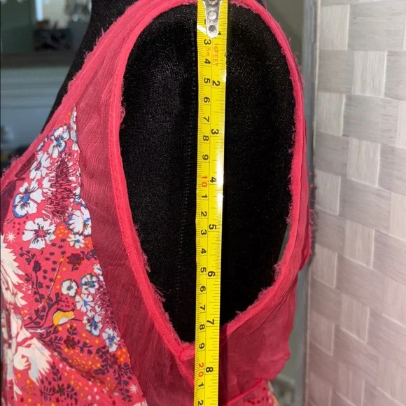 Like New- Free People Floral Sheer Mini Dress, size medium- final sale price - Picture 11 of 17